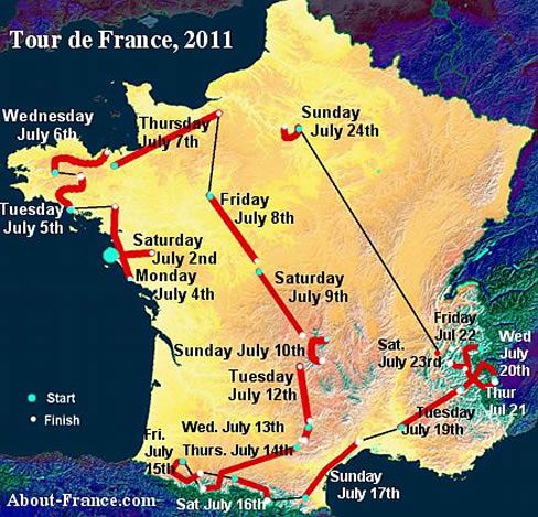 Tour de France 2011 Route