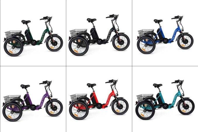 Jorvik Elite Folding Tricycle different colours