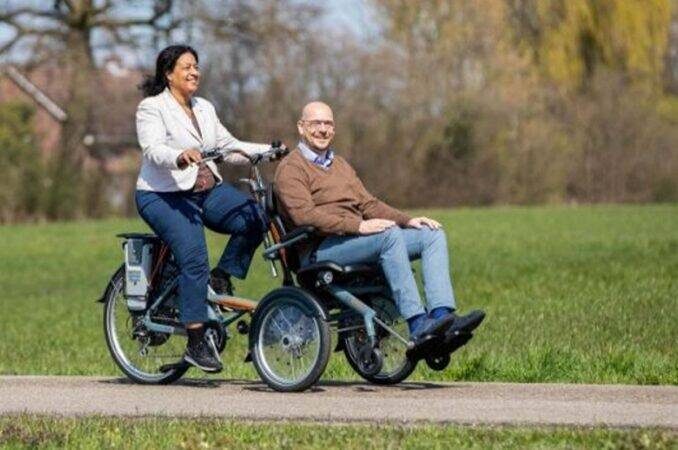 OPair Wheelchair bike in use