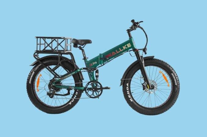 Wallke X3 Folding e-bike in blue background