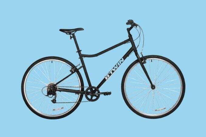 btwin riverside 100 hybrid bike blue