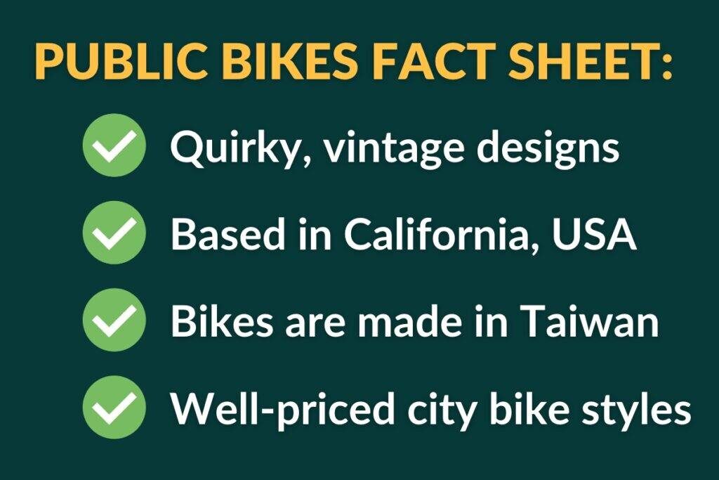 public bikes fact sheet