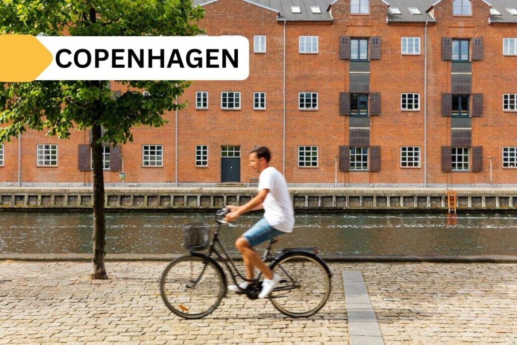 Bicycle in Copenhagen where there are more bikes than cars