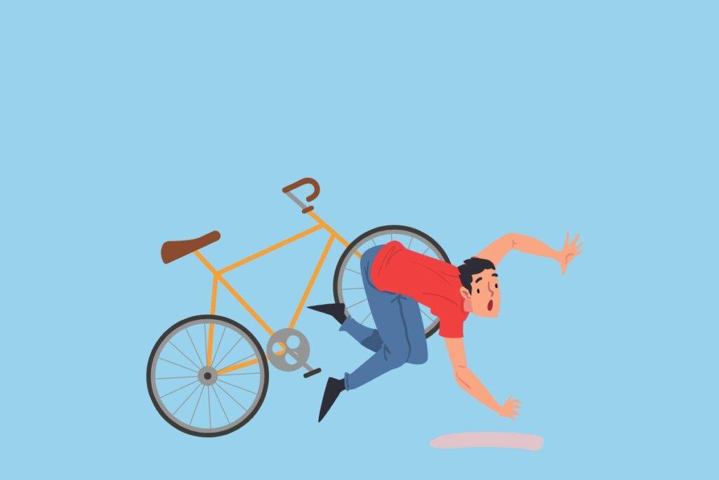 embarrassing cycling moments: Man falling from bicycle